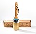 Round Chalk Paint and Wax Professional Brush for Furniture, Cabinets Dressers, Wood handle leather rope pure Natural Bristles