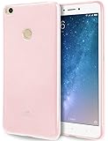 GOOSPERY Marlang Marlang Xiaomi Mi Max 2 Case - Baby Pink, Free Screen Protector [Slim Fit] TPU Case [Flexible] Pearl Jelly [Protection] Bumper Cover for Xiaomi MiMax2, XIAMIMAX2-JEL/SP-PNK