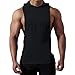 Magiftbox Mens Workout Hooded Tank Tops Sleeveless Gym Hoodies with Kanga Pocket – Cool and Muscle Cut T187_black_US-L/ASIAN XL