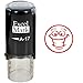 ExcelMark Smiley Face - Self-Inking Round Teacher Stamp - Red Ink