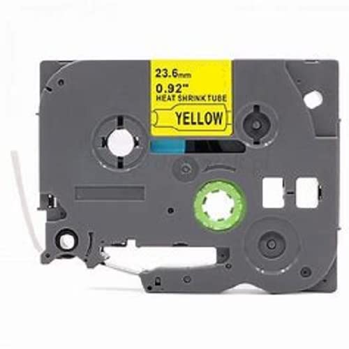 Compatible Label Tape for Brother P-Touch. 1.5m in Length. See Description for List of Compatible Printers. (Black ON Yellow, 24mm HSE-651)