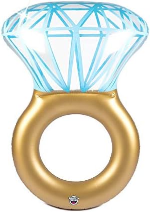 Sixminyo New Inflatable Diamond Ring Swimming Ring Pvc Diamond Ring Water Adult Swimming Floating Row Floating Bed