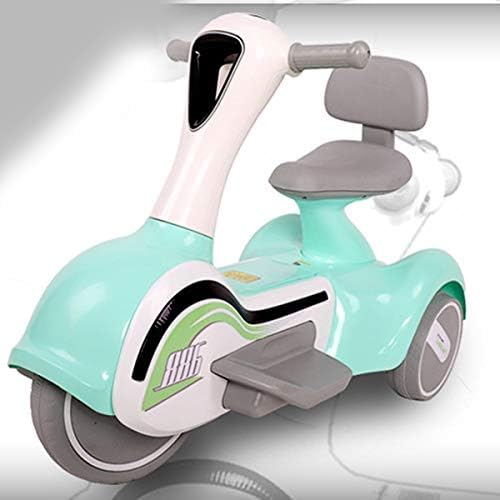 WXCymhy Children's Electric Car Motorcycle Charging With Music Early Education Men And Women Baby Charging Motorcycle Toy Car baby product (Color : Green)