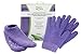 NatraCure Moisturizing Gel Booties and Gloves Set - (for Dry Skin, Dry Hands, feet, Cracked Heels, cuticles, Rough Skin, Dead Skin, use with Your Favorite lotions) - 155/175-LAV/RET - Color: Lavender