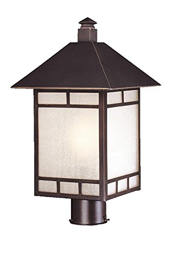 Acclaim 9027ABZ Artisan Collection 1-Light Post Mount Outdoor Light Fixture, Architectural Bronze