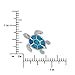 Sterling Silver Synthetic Blue Opal Turtle Pendant Necklace, 16+2