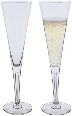 Dartington CrystalST115/9/P/40TH Sharon Celebration Flute (Pack of 2), Crystal, 7x18.8x29 cm
