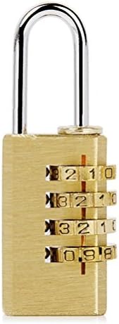 CountyLinen 4-Digit Combination Coded Lock Resettable Padlock for School, Gym,Sports Locke r&amp; Suitcase Luggage