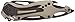 TF-705GY Assisted Opening Tactical Folding Knife, Black Half-Serrated Blade, Grey Handle, 4-1/2-Inch Closed, Grey (2-Pack)