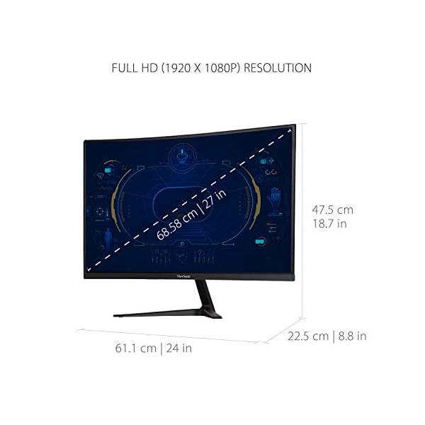 ViewSonic-VX2718-PC-MHD-27-inch-1080p-HD-Curved-Monitor-165Hz-1ms-Dual-Integrated-Speakers-Adaptive-Sync-DisplayPort-2x-HDMI-for-Home-Entertainment-and-Gaming ViewSonic VX2718-PC-MHD 27-inch 1080p HD Curved Gaming Monitor, 165Hz, 1ms, Dual Integrated Speakers, Adaptive Sync…