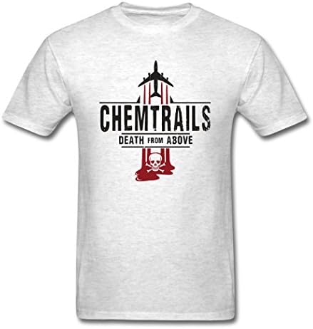 EivonTS Fashion Men's Chemtrails Conspiracy Theory T-Shirts Light oxford L