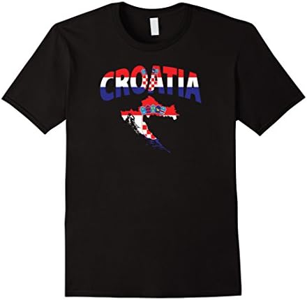 Men's CROATIA FLAG TSHIRT Medium Black
