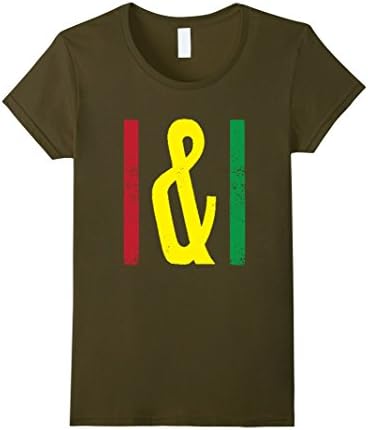 Womens Rasta T Shirt Gift for Rastafarian Reggae Fan Large Olive