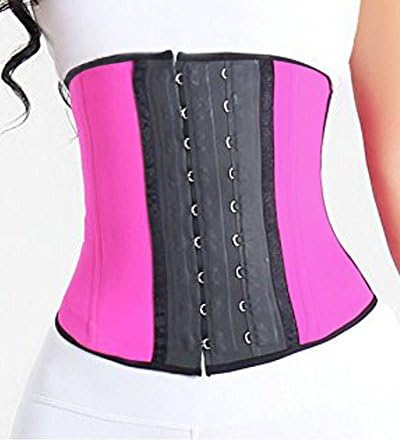 RCW Women's Waist Trainer Pink Sport Latex 3 Hook Cincher Shapewear Size 36
