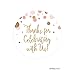 Andaz Press Blush Pink Gold Glitter Girl Baby Shower Party Collection, Round Circle Gift Tags, Thank You for Celebrating With Us, 24-Pack