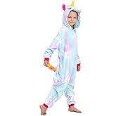 NewPlush Unisex Children Unicorn Pyjamas Halloween Kids Onesie Costume