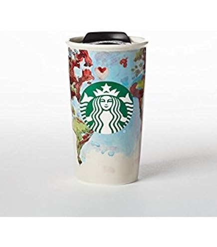 Amazon.com | Starbucks 12oz Pink Flower Washington D.C. Double Wall Ceramic  Traveler Cup: Tumblers & Water Glasses
