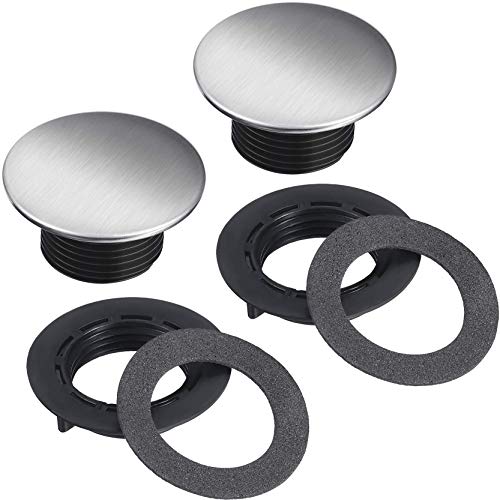 Onwon 2 Pieces Kitchen Faucet Hole Cover Sink Tap Hole Cover Brushed