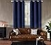 BGment Blackout Curtains 84 inches Long - Grommet Thermal Insulated Room Darkening Window Curtains for Bedroom, Set of 2 Panels (42 x 84 Inch, Navy Blue)