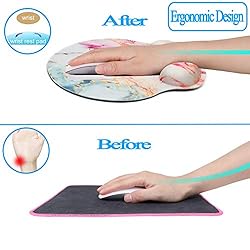 Nakapa Non Slip Wrist Rest Mouse Pad for