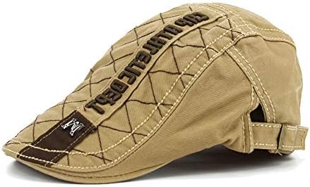 ハンチング 帽子 キャップ メンズ 春夏 ロンドン風 シンプル 刺繍 文字 軽量 100 コットン 洗える サイズ調整可能 つばロング Uvカット 紫外線対策 アウトドア お出かけ用 ゴルフ プレゼント 56 60cm