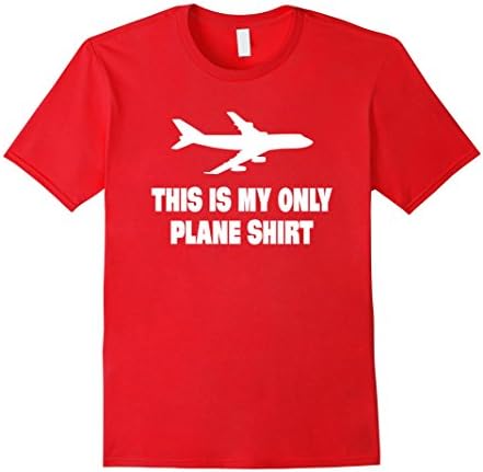 Men's This Is My Only Plane Shirt Airplane T-shirt XL Red