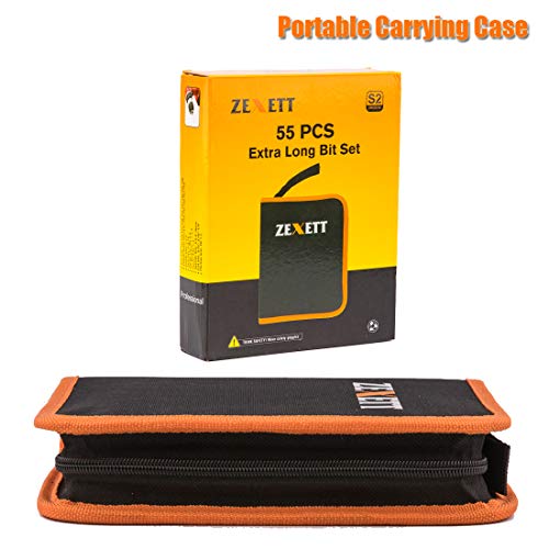 image for ZEXETT Screwdriver Bit Set, 55 PCS Extra Long Security Power Bit Set M