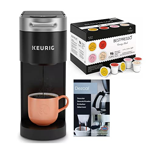 Keurig KSlim SingleServe KCup Pod Coffee Maker (Black) with 96Count
