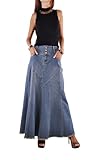 Style J Fantastic Flared Long Jean Skirt