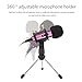 Professional Condenser Microphone, Plug &Play Home Studio microphones for Iphone Android Recording, PC, Computer, Podcasting, Mini Desktop MIC Stand dual-layer acoustic filter (M3-pink)