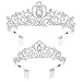 FRCOLOR Crystal Tiara Crowns For Women 2 Pack Tiaras For Girls Elegant Princess Crown With Comb Wedding Bridal Birthday Prom Party Rhinestone Tiaras Crown Headband