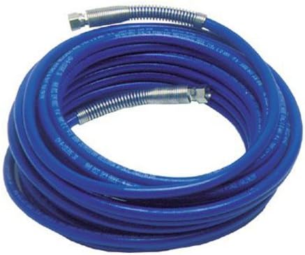 EZ Kote Paint Spray Nylon Hose Assembly, Blue, 1/4" Female Swivel x Female Swivel w/ Spring Guards, 3300 PSI Max Pressure, 1/4" Hose ID, 50' Length