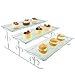 3 Tier Server - Tiered Serving Platter Stand & Trays - Perfect for Cake, Dessert, Shrimp, Appetizers & More