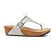 FitFlop Women's The Skinny Flip Flop, Silver, 7 M US