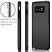 for Samsung Galaxy Note 8 Case (Black), COOLQO [Dual Layer] [Shock Absorbent] Armor Hybrid Defender Anti-Drop Protective Shockproof Cover Skin + Phone Metallic Plate for Any Magnetic Car Mount