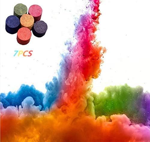 Smoke Bombs Photography，SHANSHUIYIPIN 7 PCS (7 Colors) Smoke Cake Colorful Smoke Effect Show Round Bomb Stage Photography Aid Toy,Halloween Decorations,Christmas Decorations,Photography Props (7PCS)