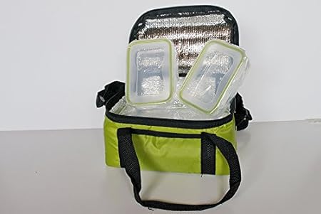 Bolsa térmica con 3 tuppers (2 UNIDADES)