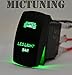 MICTUNING Green ON-Off Rocker Switch w/Jumper Wire 5Pin 20 Amp 12 Volt LED Lights - LED Light BAR