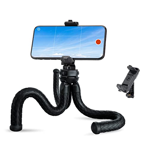 Fotopro Flexible Tripod Horizontal Phone Mount with Cold Shoe for