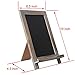 10 Inch Mini Rustic White-Washed Brown Wood Easel Style Chalkboard / Tabletop Memo Sign with Chalk Tray