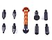 HiYi Auto Body Dent Removal Repair Hail Hammer Blending Hammer Screw-On Tips Tap Down Tools With 9 Pcs Different Size Metal Paintless Dent Removal Tools