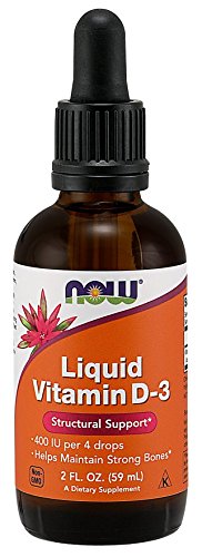 NOW Foods Liquid Vitamin D-3 5000Iu/Dropper, 2 ounce (Pack of 3)