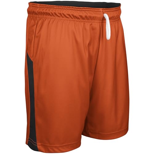 Swish Reversible Basketball Shorts, Boys' X-Large, Orange, Black