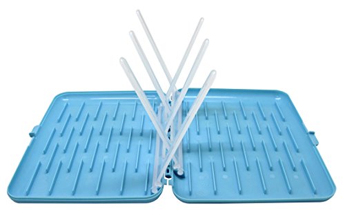 b.box Travel Drying Rack | Compact - Fits into a Diaper Bag | Color: Blueberry | Fits up to 6 Bottles | BPA-Free | Phthalates & PVC Free | Dishwasher Safe (Top Rack)