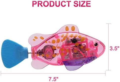 水泳ロボット魚のおもちゃ 魚飼育用の水槽のおもちゃ Ledライト付き水中で動作 猫のおもちゃ犬のおもちゃ 子供と一緒にプラスチック製の水泳風呂のおもちゃ B07v8lcvsr 650円
