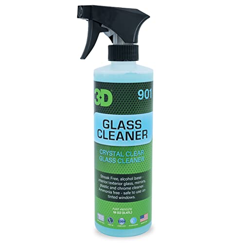 3D Glass Cleaner Ready to Use, Tint Safe, Streak Free Glass Cleaner