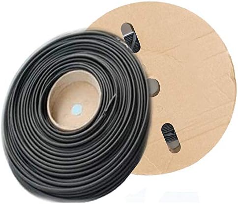 100 Feet(30 Meter) 1/8inch(3mm) I.D Polyolefin 2:1 Black Heat Shrink Tubing
