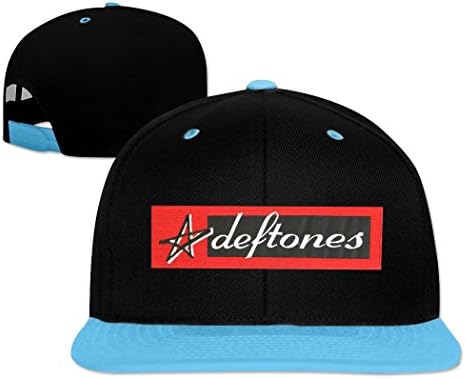 Adjustable deftones Red Logo Street Hip-Hop Cap Sky blue