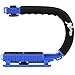 Opteka X-GRIP Professional Camera / Camcorder Action Stabilizing Handle with Accessory Shoe for Flash, Mic, or Video Light (Blue)