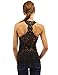 PattyBoutik Women Crochet Lace Racerback Tank Top (Black Small)